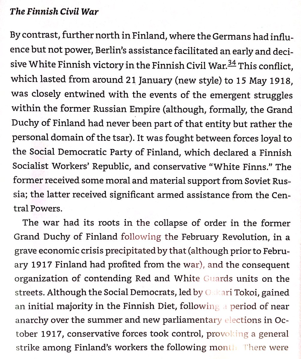 Finnish Civil War - German backed White Finns defeated the isolated Red Finns as the Bolshevik troops there largely refused to intervene. 29,059 were killed or died in prison camps.