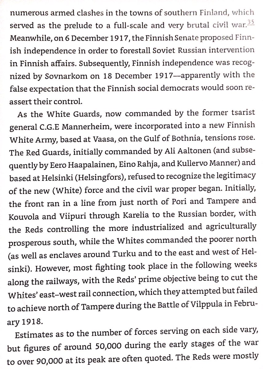 Finnish Civil War - German backed White Finns defeated the isolated Red Finns as the Bolshevik troops there largely refused to intervene. 29,059 were killed or died in prison camps.