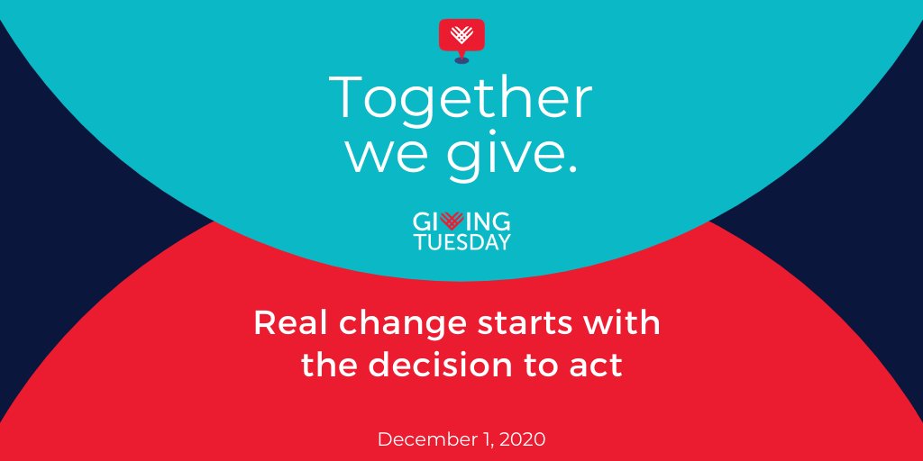 Together we can change the world. One act of generosity at a time. #GivingTuesday | December 1, 2020