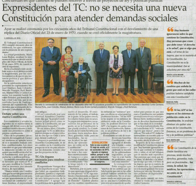 EduardoMadari13's tweet photo. Ex Presidentes del Tribunal Constitucional  no se necesita una nueva Constitución para atender las demandas Sociales (…..) El TC debió ser el órgano que arbitrara a los redactores de la Nueva Constitución y no la Corte Suprema RECHAZO Y MIXTA https://t.co/nOcvjcFeLc