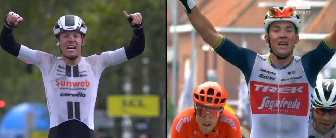 JPHHenneton's tweet photo. #cyclisme 🚴♂️ Historique, #Perdersen gagne 2 belles courses en même temps 🤣 https://t.co/pCY4B6HxpV