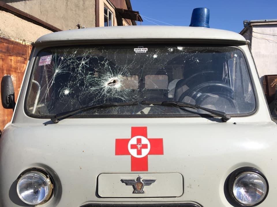 This is how #Terrorist state #Azerbaijan behaves targeting most humanitarian services like #medical. #StopAzerbaijaniAgression