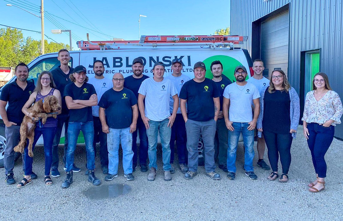 JEPH_Ltd's tweet photo. Happy Thanksgiving from the team at Jablonski Electric, Plumbing &amp; Heating! We are thankful every single day for our awesome crew! 😃 https://t.co/VC8njaMMW5