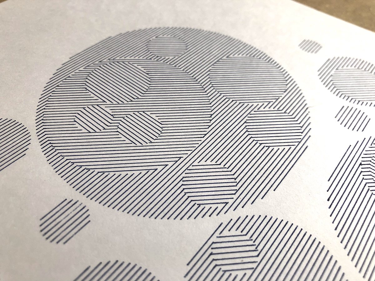 Day 11 of  #inkotober on the plotter!Two takes on some circle fills.All gcode and  @openframeworks source code available here:  https://github.com/andymasteroffish/inktober_2020 #inktober2020 #inktober2020day11  #axidraw #creativecoding