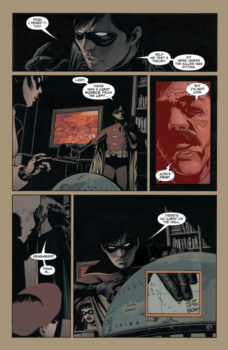 You know, for as much as I hear Tim gets the shaft in this era of Batman, I do like Morrison giving some pretty good moments where he shows his detective skills and his heroic spirit.