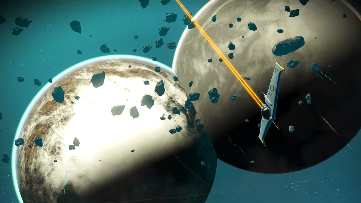 #ISS en cours de finition sur No man's sky!  Visite ouverte et en prime une belle anomalie dans ce même système: 2 planètes en collision... Attention aux forces.. gravitationnelles... <a href="/NMSNEWSFR/">No Man's Sky France</a> <a href="/NMSHubFR/">Hub Francophone</a> <a href="/NoMansSky/">Sean Murray</a>