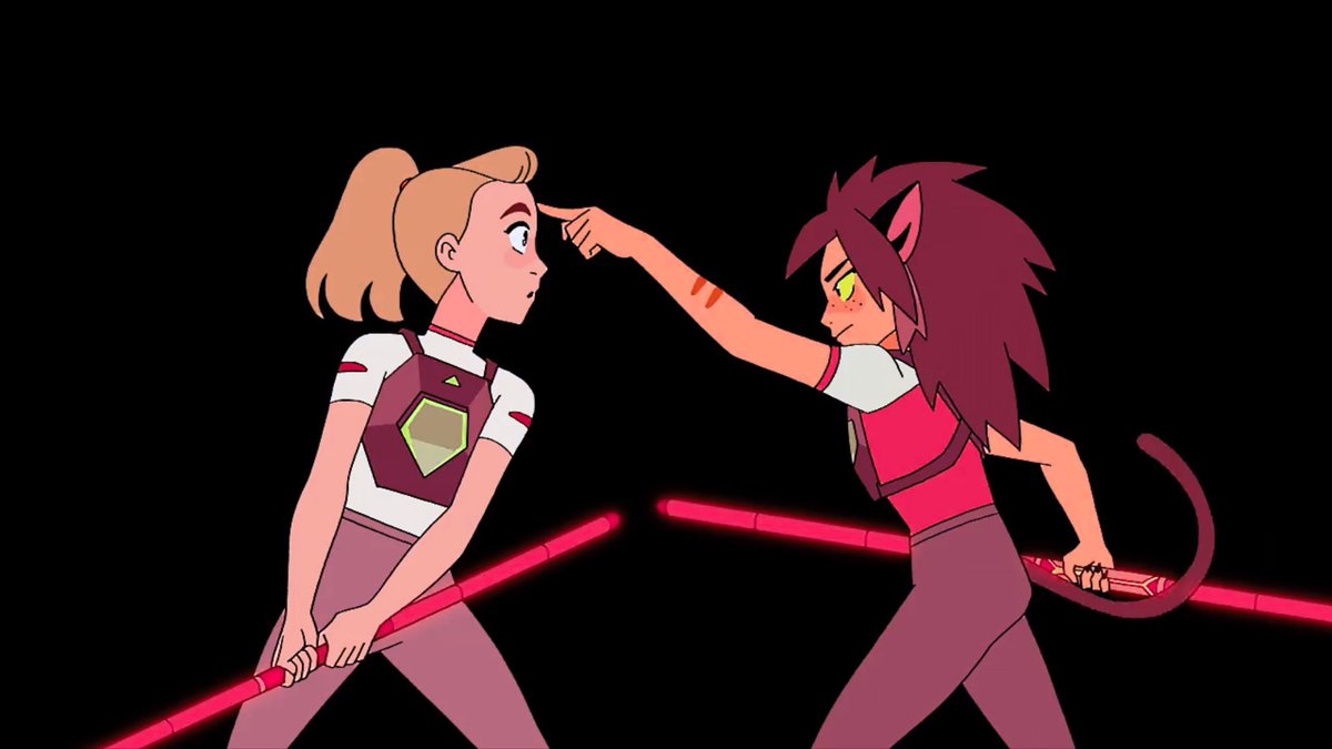 Some people completely miss the point with Catra’s dialogue in Promise for one Catra didn’t always harbor "hatred" towards Adora nor blamed her for anything The events in the Crystal castle is what warps her perception completely 1/1 #Shera  #spop