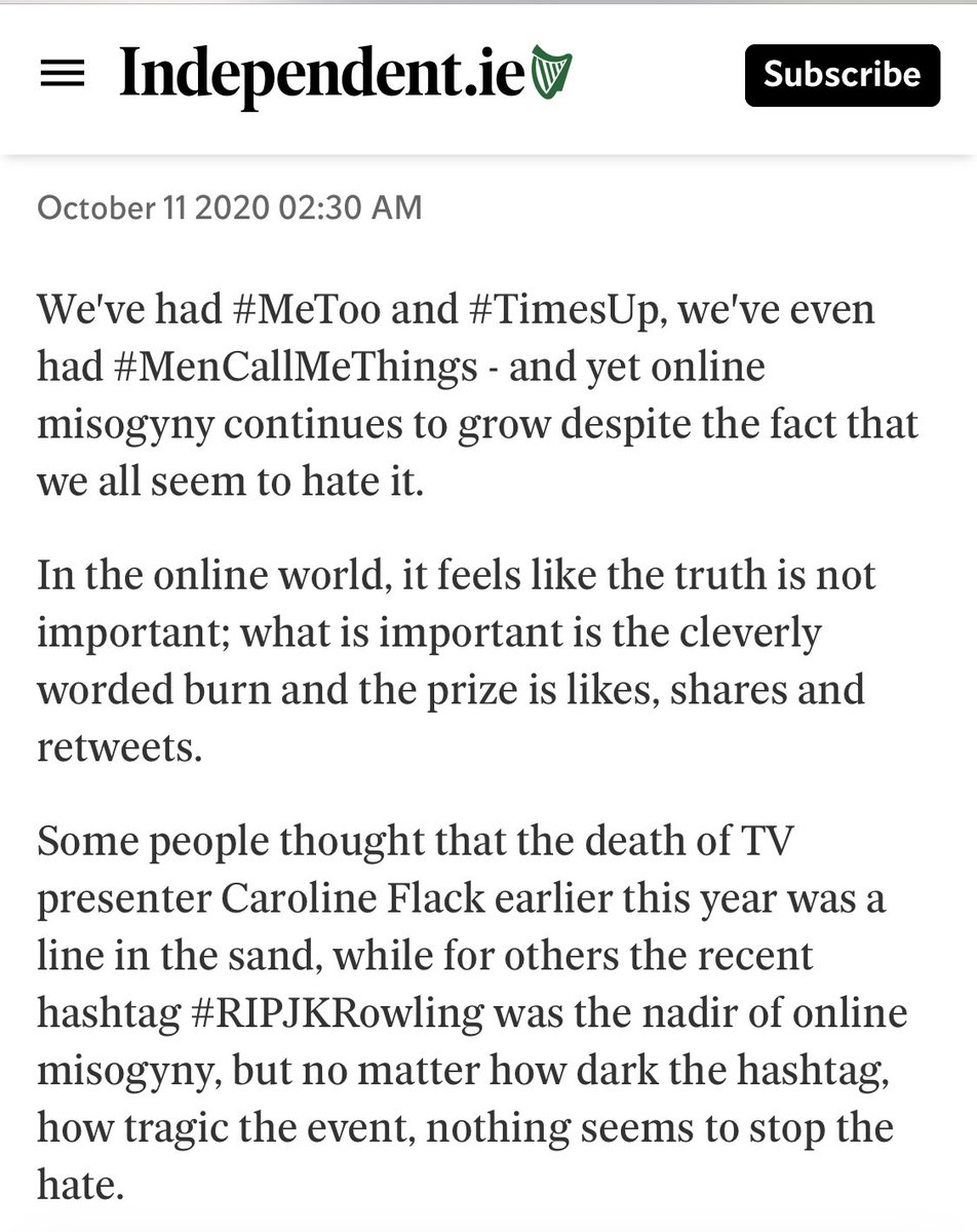  #MeToo   was a social movement recognising the number of women who have been abused by men #IStandWithJKRolling is a response to JK Rowling using her extraordinarily influential platform to attack trans people, and her being called out for it!...