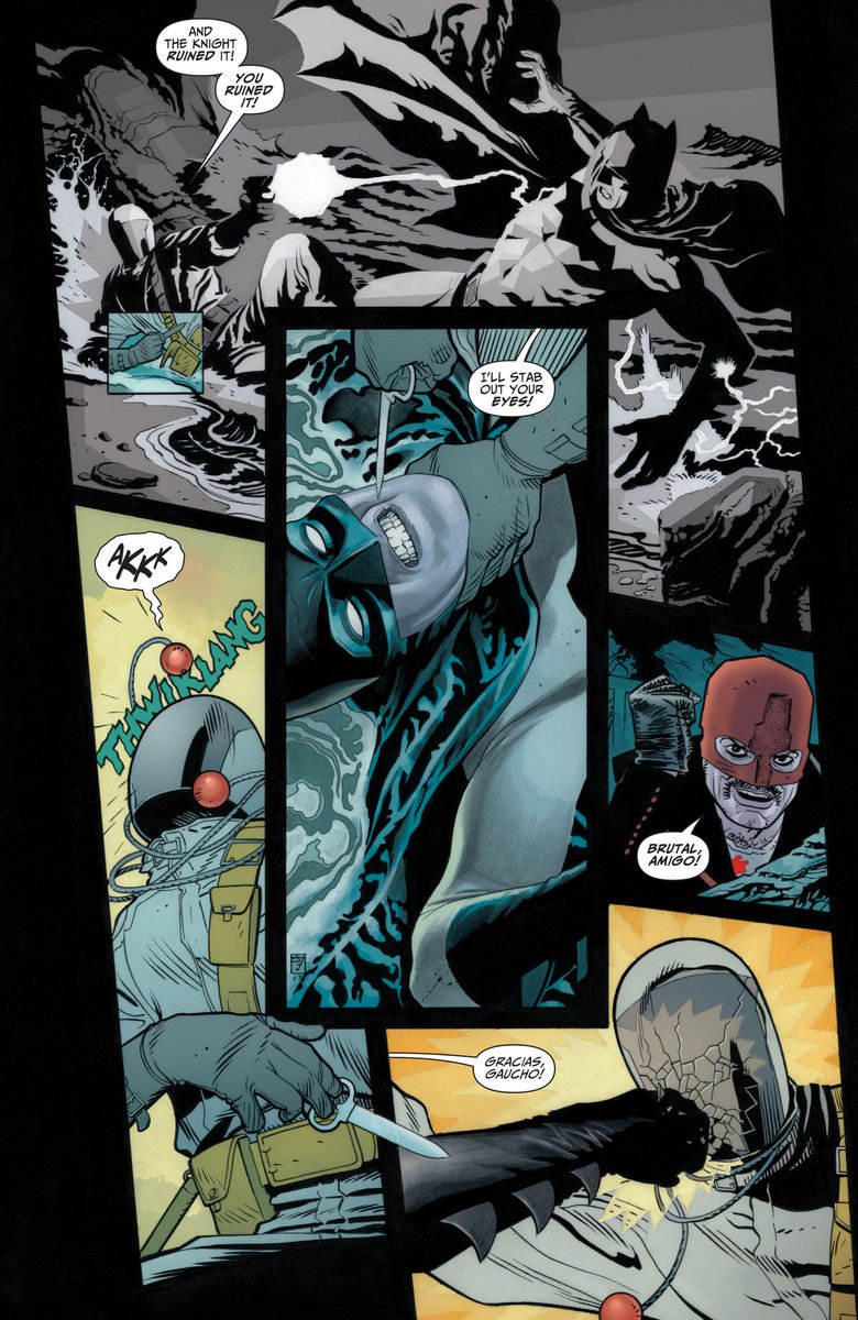 Bruce being confronted by dark mirrors of himself continues to be a pretty interesting motif. I do wonder if he'll confront more people who broke under the weight of superheroing.