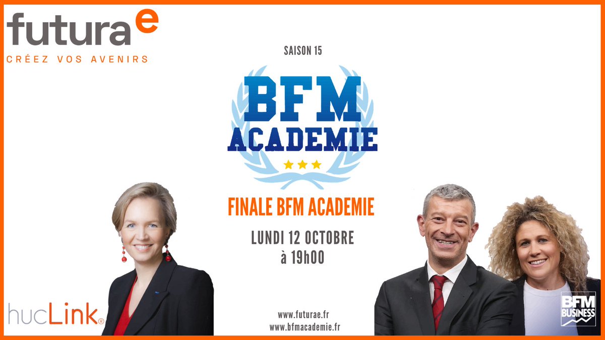 VirginieCalmels's tweet photo. Demain c’est la grande finale de la @BFM Académie ! On se retrouve sur @BFM business à 19h avec @NicolasDOZE et @LaureClosier et tous les membres du jury ! 
Je soutiendrai @hucLinkofficiel et sa dynamique et performante patronne @NathaliehucLink qui mérite de gagner ! Votez ! https://t.co/FGumGe1z7Y