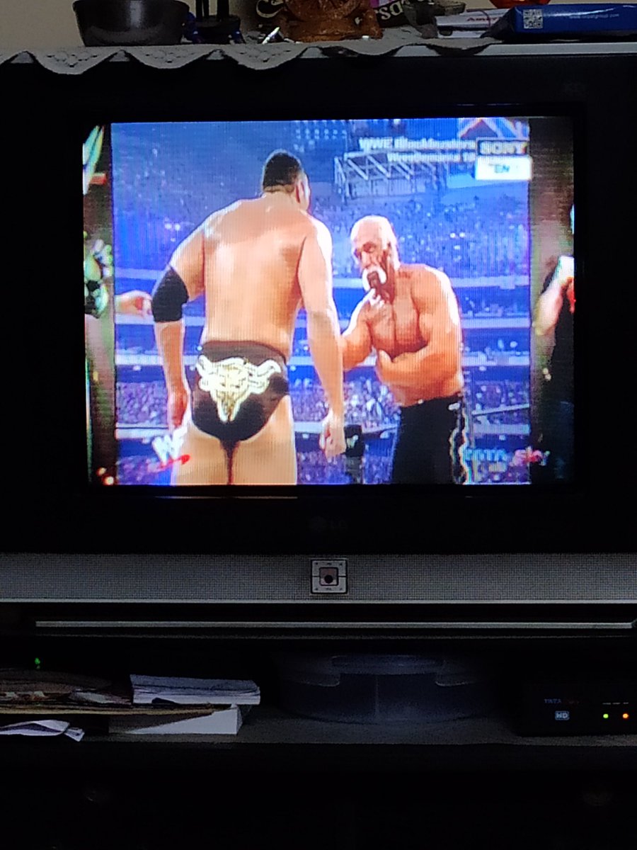 Iam_Shra's tweet photo. Watching WWF on TV. Nostalgia.. @TheRock 😘😘❤️❤️😍😍😍 https://t.co/iij8n6zIPL