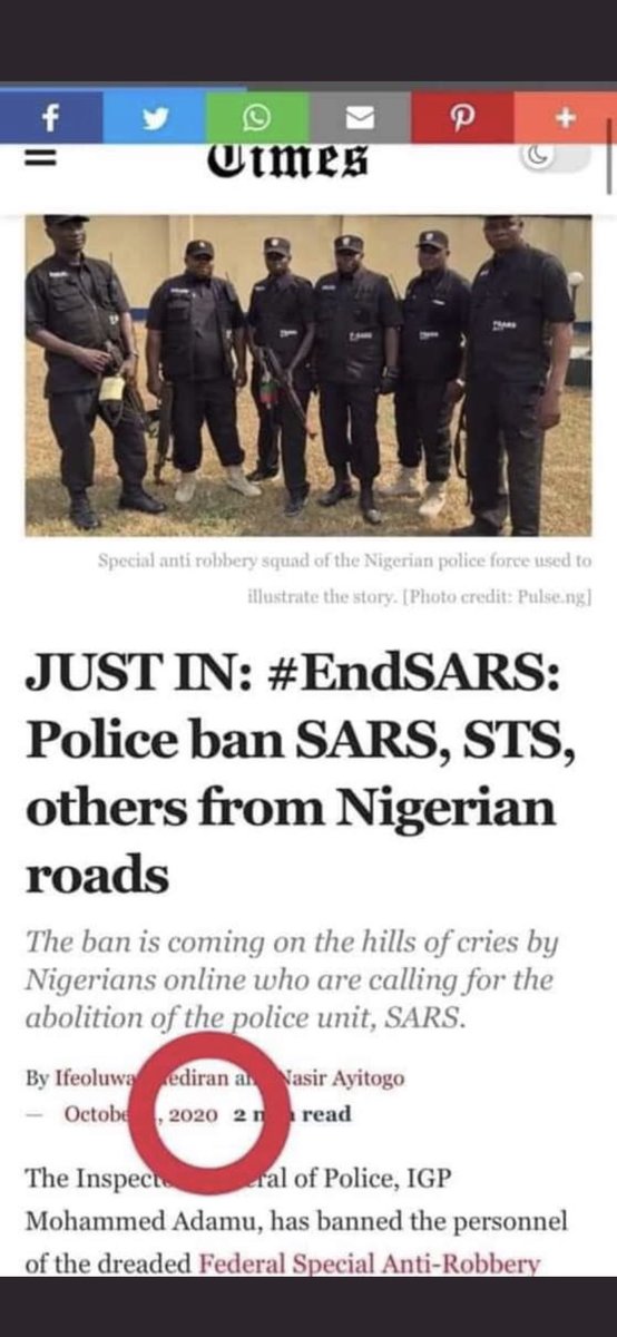 We cannot back down over a mere renaming  #ENDSARS    #ENDSARS    #ENDSARS    #ENDSARS   is the only message and until they do it, we won't back down.What we want is 1. Executive Order announcing it.2. Legislative action backing it.3. Public hearing into their evil.4. Long term reform