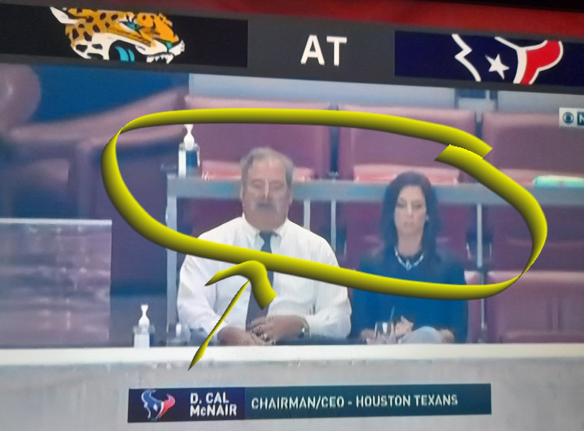 I wonder if  @HoustonTexans CEO Cal McNair is one of the execs wanting  @Titans punished for alleged Covid violations?Nothing alleged about you not wearing a mask though Cal ...