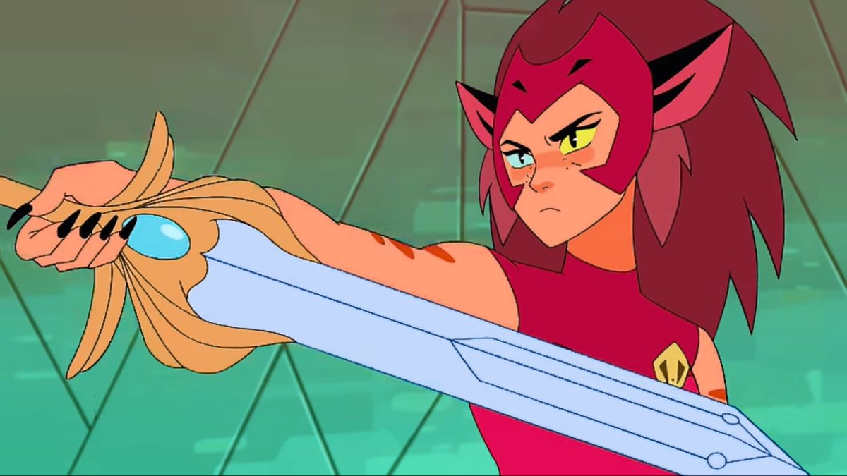 Why else would she give her the sword back? If she hated Adora so much or wanted to beat her she would do anything to prevent her from succeeding but here she helps her succeed despite it being risky. 4/4