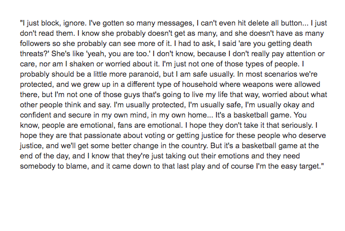 Agustin On Twitter Tanto Danny Green Como Su Esposa Han Recibido Amenazas De Muerte En Sus Redes Sociales Una Estupidez Enorme Mas Alla Del Hecho Espantoso En Si Los Lakers Hoy Tienen
