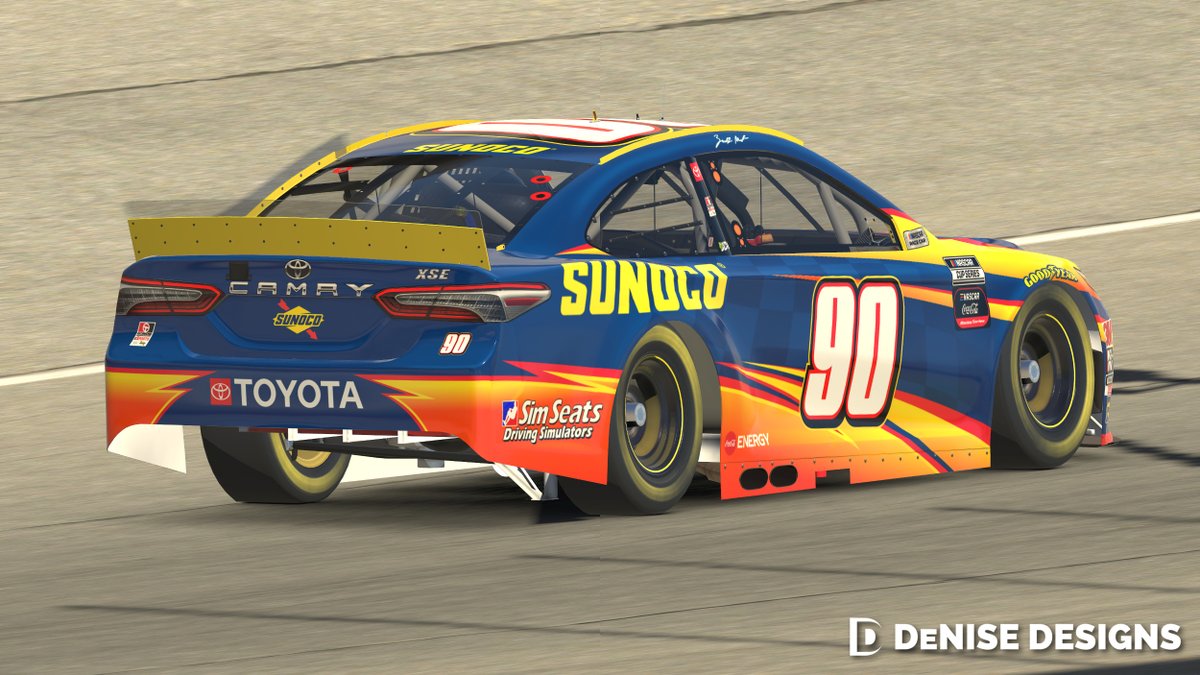 Hey @SunocoRacing, here's my contest entry for @znovak15's Sunoco @RReSports Toyota Camry. Took  inspiration from current Sunoco gas stations, and some of Michael Waltrip Racing's race cars from over the years. Combined it all into this! #FueledBySunoco