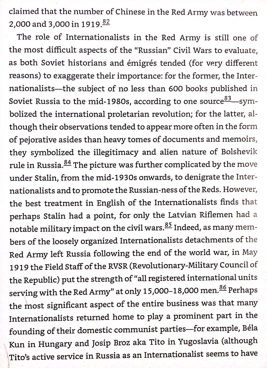 2.5 million foreign POWs & 2.5 million foreign refugees in Russia in 1918, of whom ~17k would fight in Red Army. Many foreign veterans would later become prominent communists abroad.