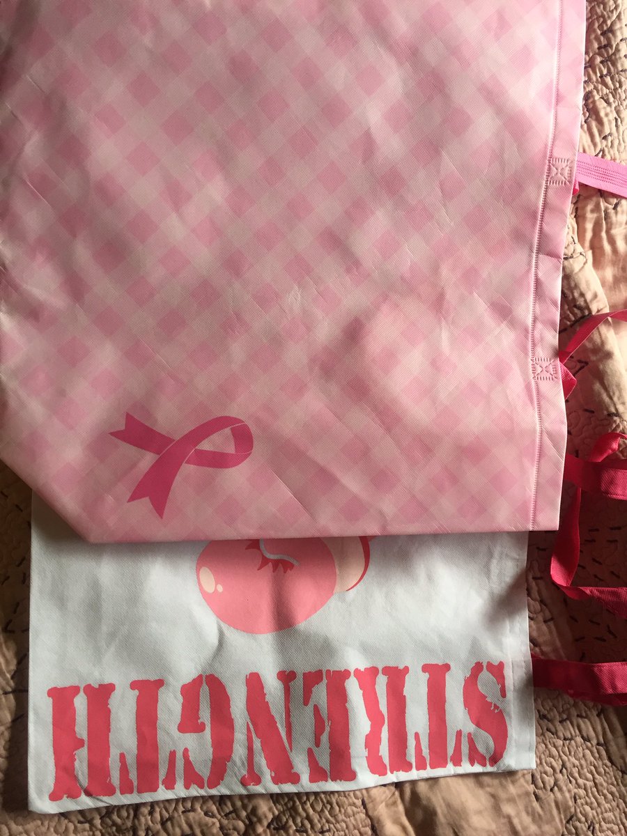 Purchased my #BreastCancerAwarenessMonth shopping bags from #johnrwong wish more merch from @JaCancerSociety were available like this. I need to get a bracelet and a mask but I have visit your offices to do this