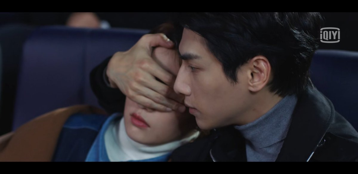 Meanwhile we have these two. Him covering her eyes during the sad parts.  #amwatching  #LoveIsSweet