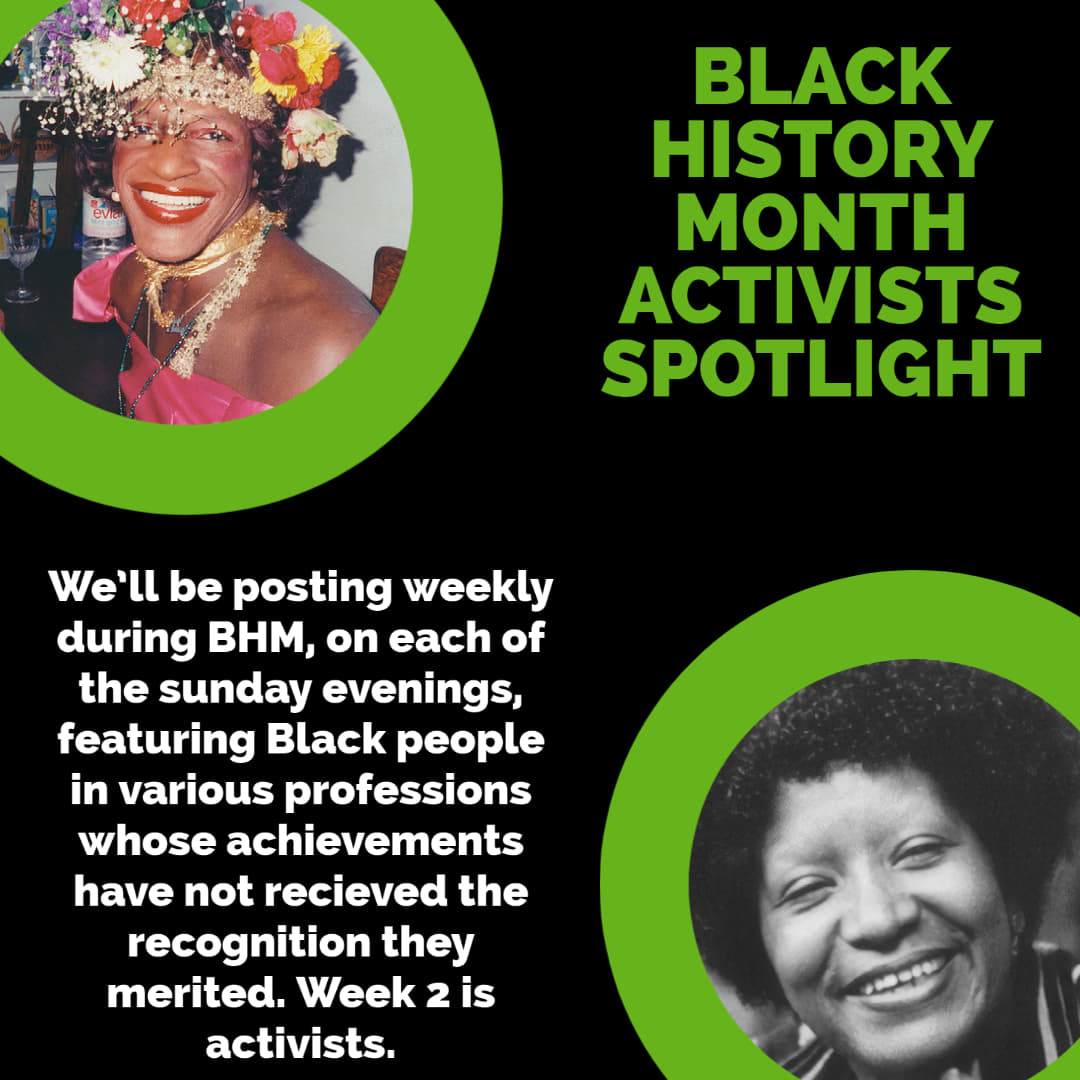 THREAD We’ll be posting weekly during  #BHM   Every Sunday evening, we will be posting a thread featuring Black people in various professions whose achievements, have not received the recognition they merited. Week 2 is activists 