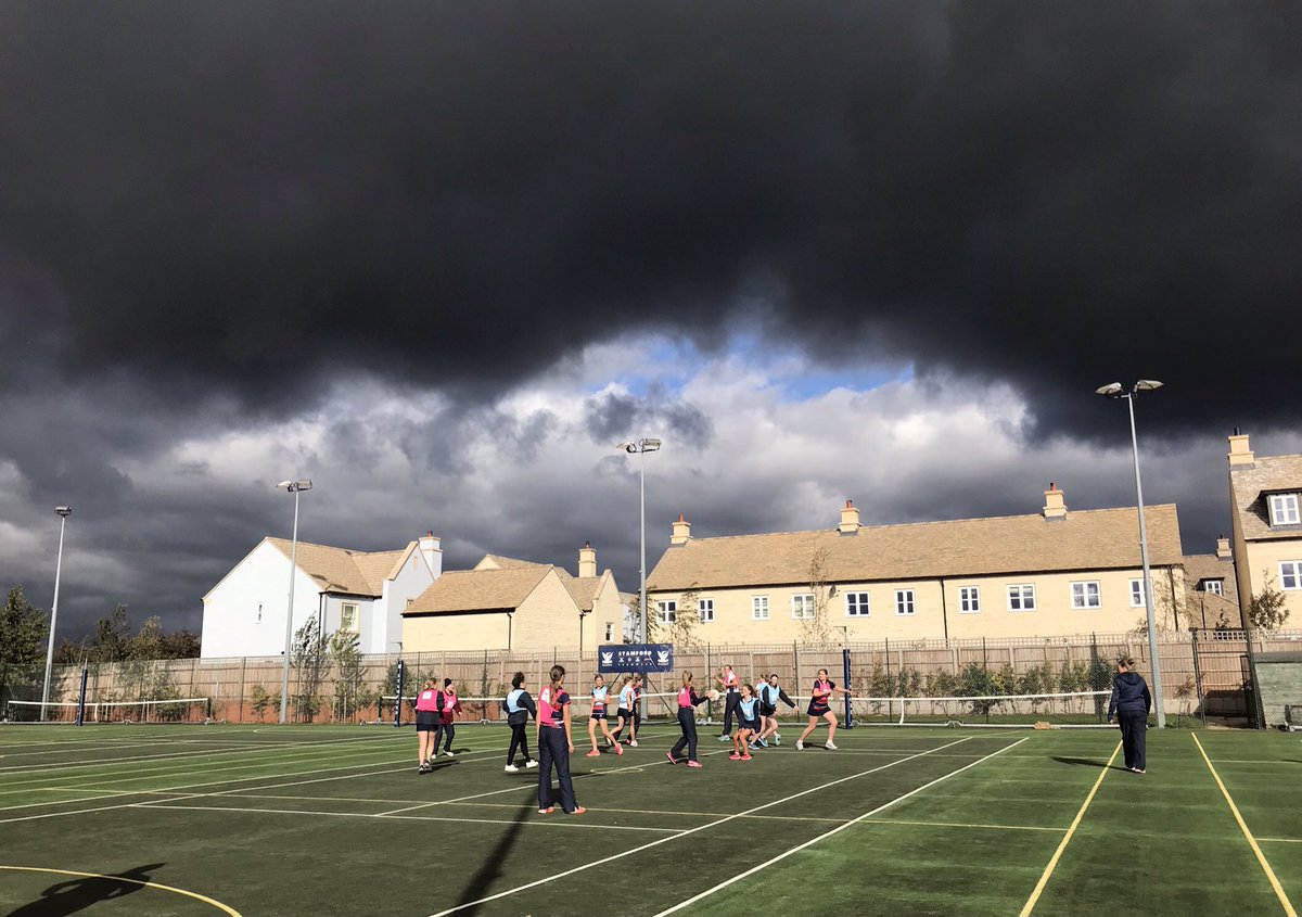 House netball on Saturday. Quite a dramatic backdrop-but it didn’t stop play! #nofilter <a href="/SESHSsport/">SHS SPORT</a>