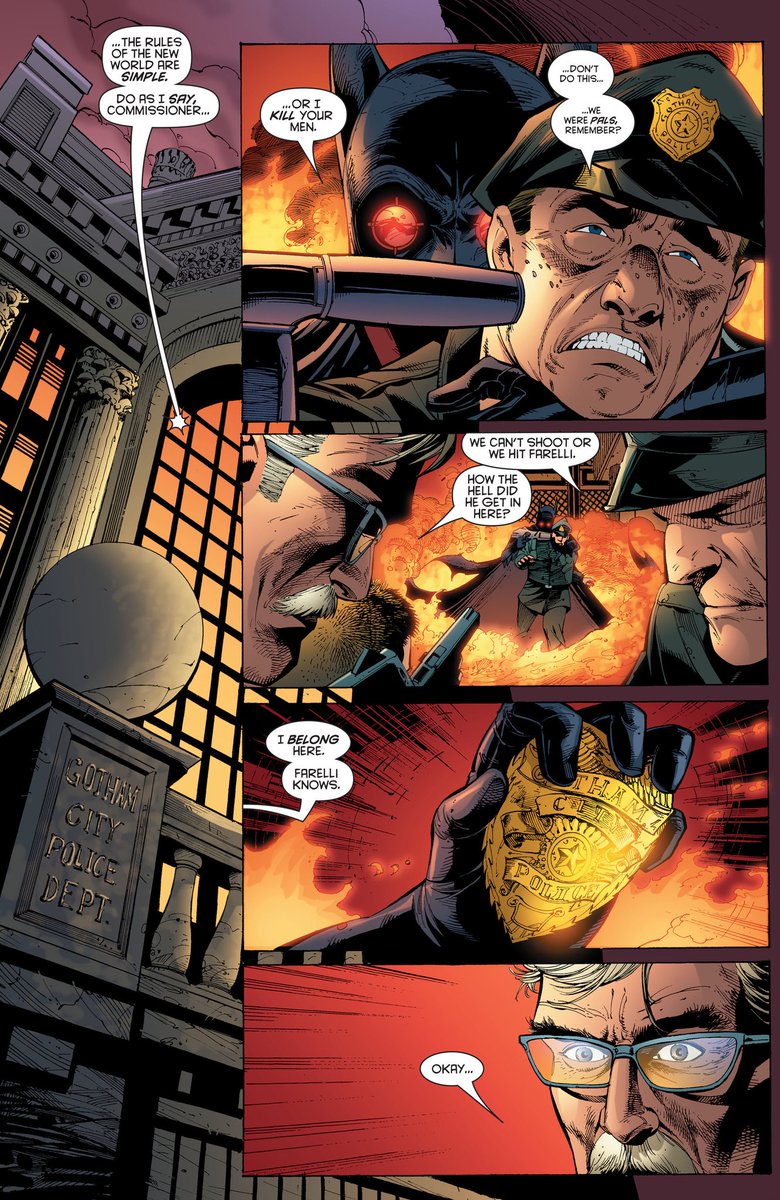 I'm surprised that Morrison seems to be the first writer to think of the police making Batmen. Feels like the type of crazy Batman conspiracies stories someone would've thought before.