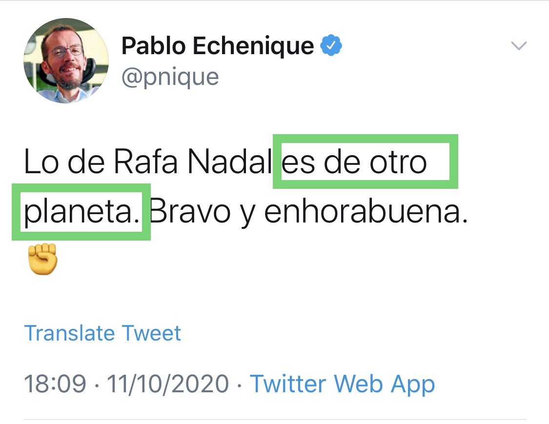 ivanedlm's tweet image. Qué manía la de los progres de adjudicárselo a otro planeta... Disfrutadlo sin complejos, hombre, que es español! 🤣