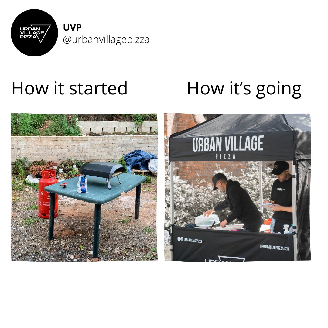 UrbanVillagePiz's tweet photo. 3 months on from starting the business in lockdown together as brothers! Testing recipes on our family.
2nd oven is on the way along with a bigger tent, more pop-up locations tba &amp; growing the team ! 

#UrbanVillagePizza #UVP #RespectTheCraft #PizzaPopUp #Ooni #Worcester https://t.co/xC0mlbZ1oC