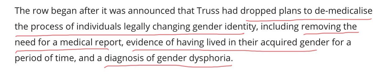 Liz Truss rightly realises that women have legitimate concerns about “de-medicalising” the process for a Gender Recognition Certificate. Bearing in mind we *already* allow bepenised women to be recognised in law as “legal women”. Who knew?