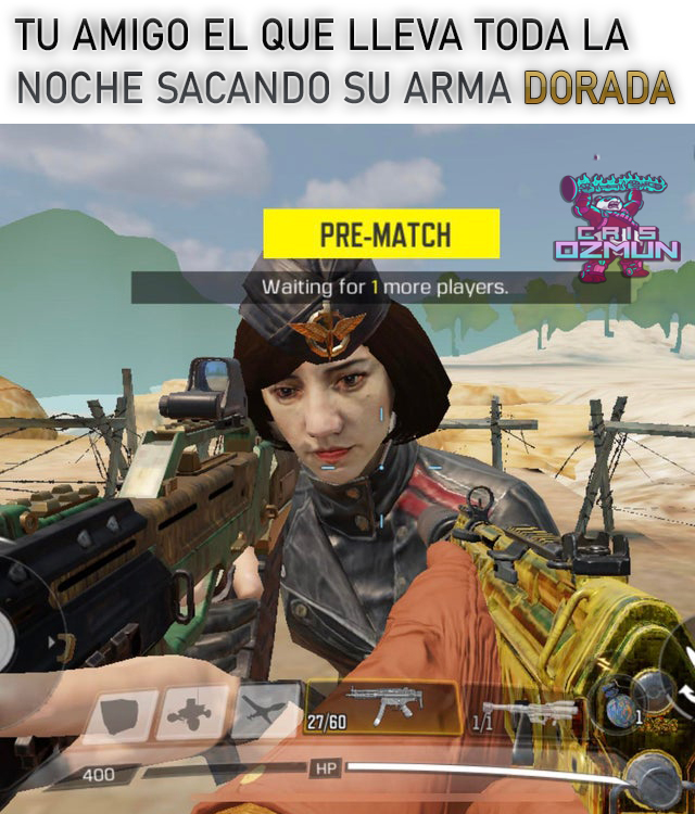 CrisOzmun's tweet photo. JAJAJAJA TODA LA NOCHE JUGANDO PARA TENER TODO EN ORO 
#CallOfDuty #CoDMobile #CoDPartner #CoD #GamingNews #Xbox #PS4 #videojuegos #CoDMobile #CallOfDuty #CoD #ModernWarfare #BlackOps #CoDMobile #CallOfDuty #Callofdutymobile #Warzone #videojuegos #CODMAnniversary https://t.co/Bh99H7TieQ