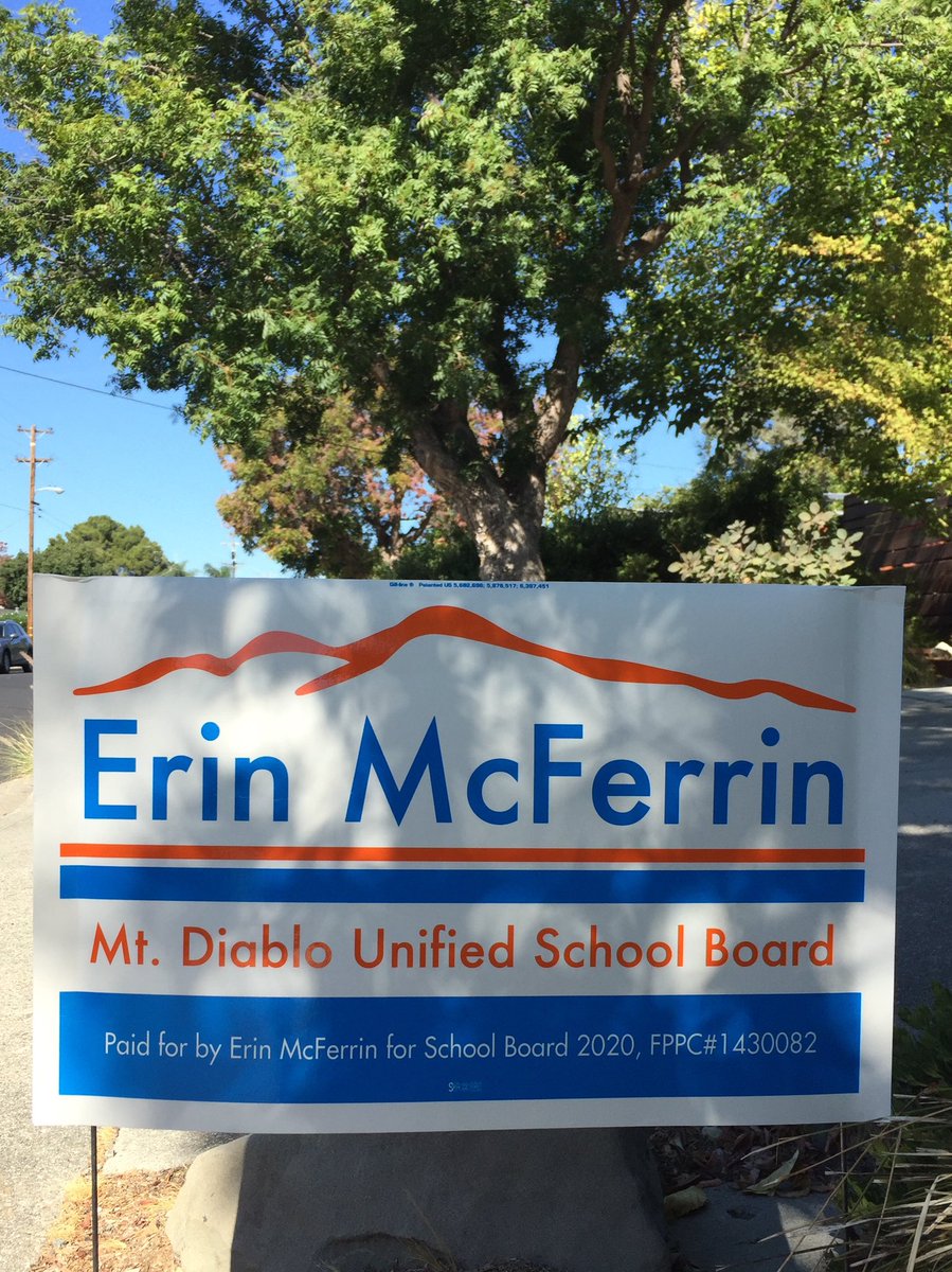 erin4sb's tweet photo. If you’ve been waiting for a sign, today is your day! Lawn signs are here! Facebook message, email (erin4schoolboard@gmail.com), or text me (925-286-6328) if you would like one. Not sure if you live in Trustee Area 5? It’s in purple on the map. https://t.co/R5H0RnUiC2