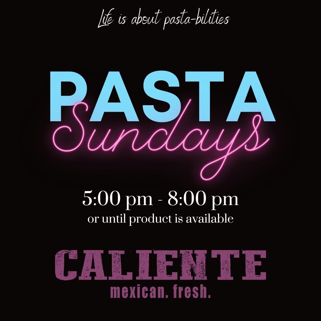 TCUDining's tweet image. TONIGHT!!!

We are bringing back our pasta Sundays at Caliente. 
Tonight we our offerings include : 
Crispy Cajun Shrimp Pasta 
Sun-dried Tomato Pomodorro &amp;amp; Basil Chicken Pasta 

We sell out fast so don’t miss it!! Can’t wait to see y’all tonight! 💜

#tcu #tcudining #pastasunday