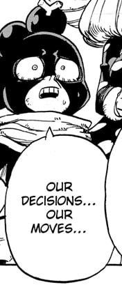 #bnha287 toga's conversation with uraraka will be interesting to bring up what mineta was asking in ch 283, "is this right? is this what it means to be a hero?" 