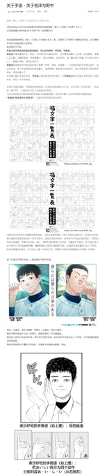 先日から『僕らには僕らの言葉がある』の各エピソードを、中国の読者の方が中国語に翻訳し、順次WEIBOで公開して下さっています。本編の翻訳だけでなく、手話や指文字、キャラクターについてもとても丁寧に中国語で解説されています…!本当に感謝します。Twitterでもその一部をご紹介します? 