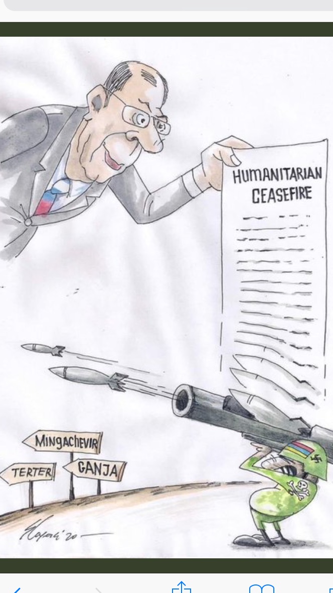 On October 9, 2020, the foreign ministers of Russia, Azerbaijan and Armenia held a trilateral meeting in Moscow, Russia. As a result of 10 hours of negotiations, it was decided to sign a humanitarian ceasefire between Azerbaijan and Armenia. 
#prayforgandja 
#PrayForGanja