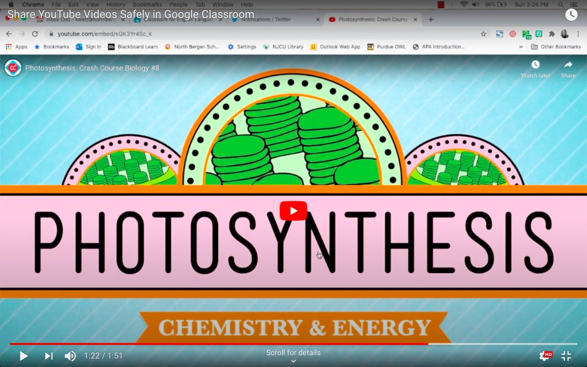 Video tutorial demonstrates how to share YouTube videos safely without popups or extras, like advertisements and comment sections. 
Students view video directly in Theatre Mode!
youtu.be/Gficdddxk8o

#GoogleClassroom #edchat #TechTips #teachertwitter #googleEDU #tlchat