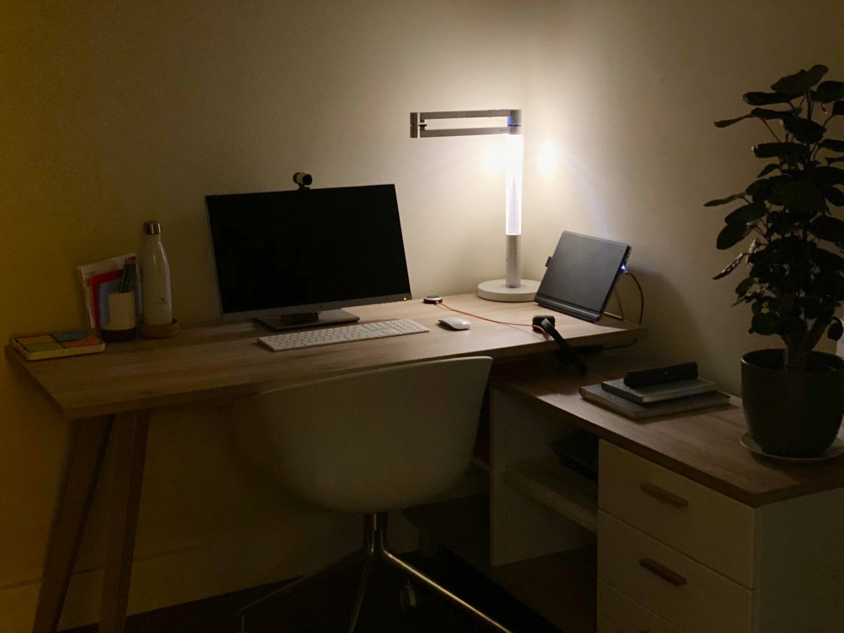 Welsh_PA's tweet photo. Loving the atmospheric lighting from our new @Dyson #LightCycleMorph the finishing touch to our hallway #homeoffice 👨🏻💻💡 https://t.co/LEkTtLXBGJ