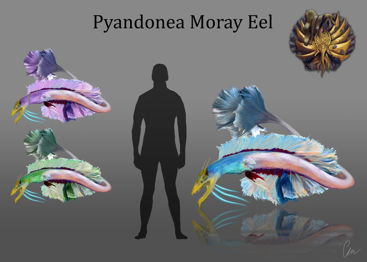 PyandoneaTeam's tweet photo. What's a tropical paradise without some colorful monsters?
Here's just a taste of some of the creatures that will be populating Pyandonea, courtesy of our wonderful 2D artist Drathar! https://t.co/aeiH8a1801