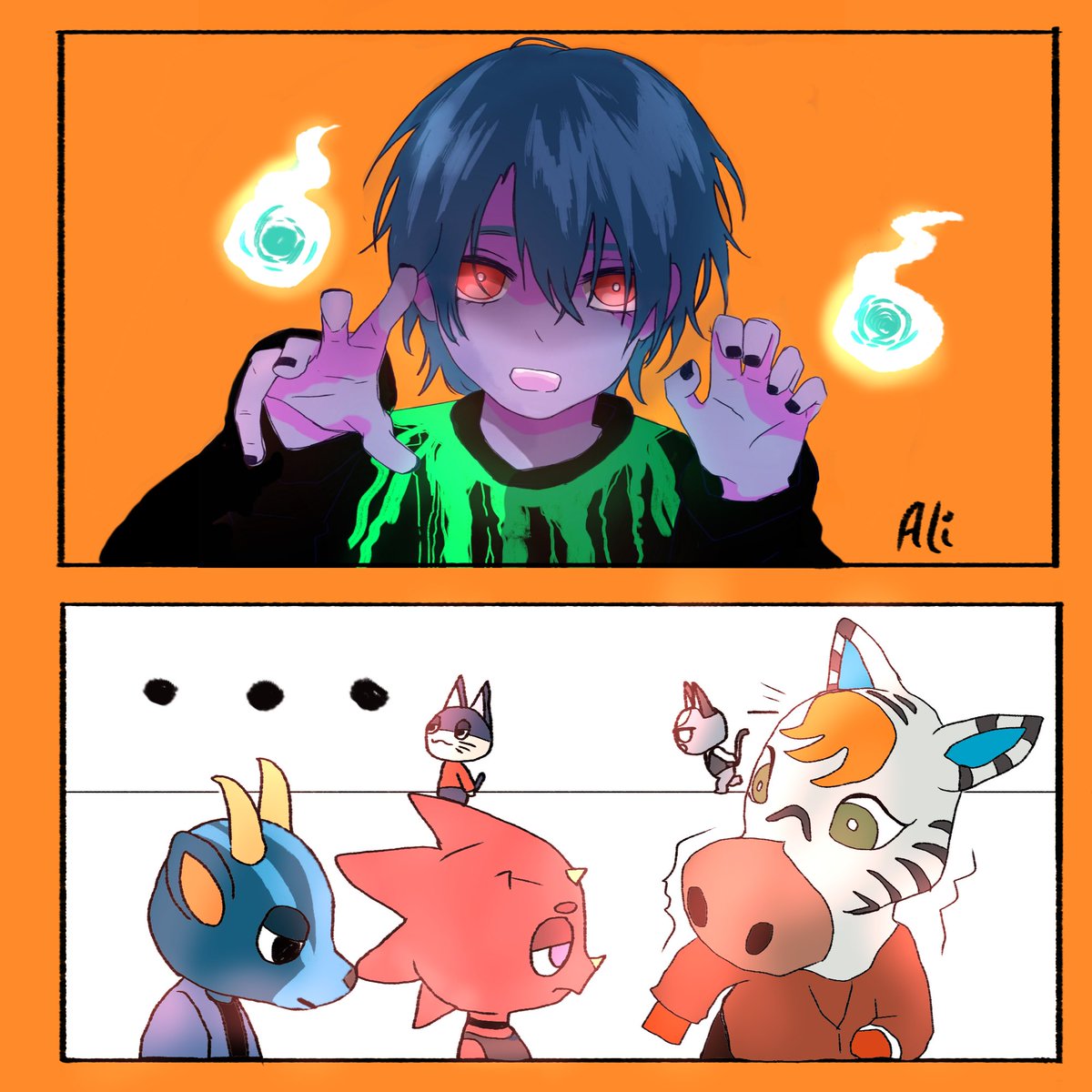 Awakt15's tweet photo. Creo que llego tarde pero aquí esta, dibujito de spooky @al3xdonut 🧟‍♂️🍂🧡 https://t.co/AIHE3In612
