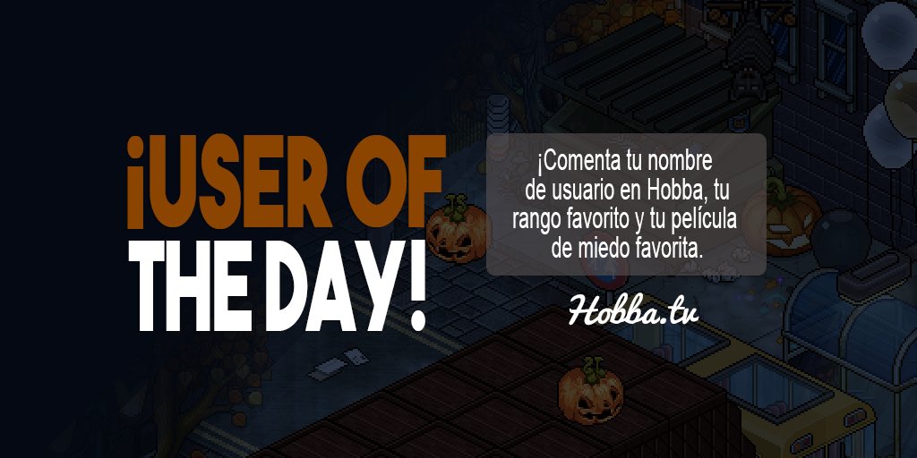 comunidad_hobba's tweet photo. ¿Quieres salir en user of the day? 👻

-Comenta lo que pide la imagen. 💙
-Reacciona y da RT a esta publicación. 💙

¡Al azar seleccionaremos usuarios!  🎃 https://t.co/FJ28CjYGob