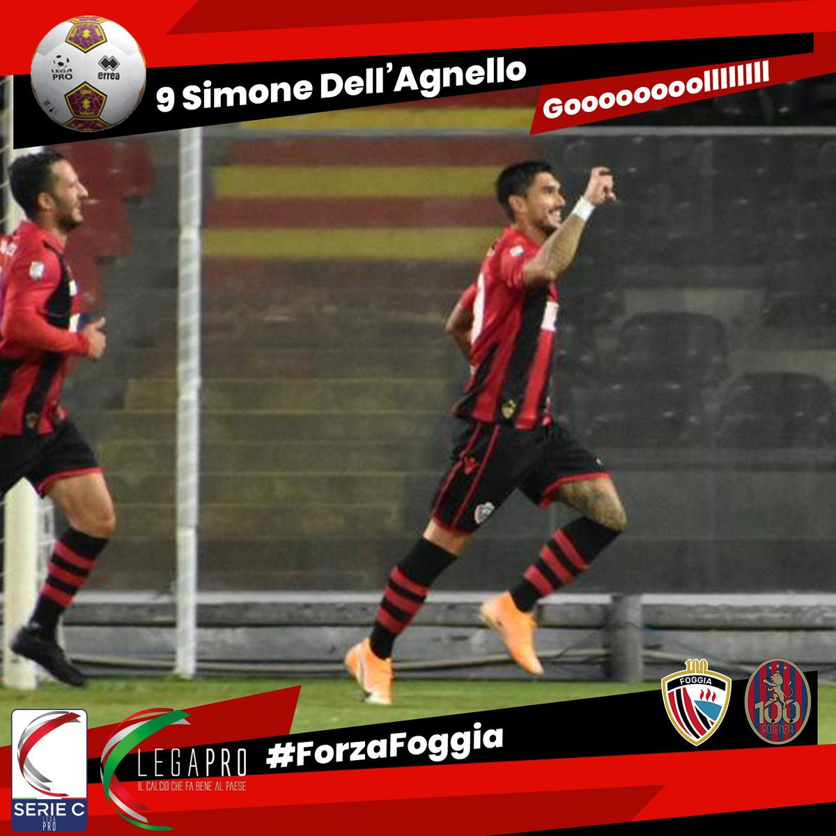 CalcioFoggiaoff's tweet photo. #GOOOOOOOOOOOOOL
Raddoppiooooo rossoneroooooo
Assist di #DiMasi dalla sinistra che trova puntuale #DellAgnello
🔴⚫
#FOGPOT #ForzaFoggia
#LegaPro https://t.co/7lUmkSYbhU