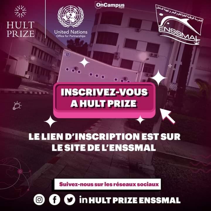 HEnssmal's tweet photo. 🙋🏻‍♀️🙋🏻‍♂️Hello ENSSMALians🙋🏻‍♂️🙋🏻‍♀️

You can register now directely via ENSSMAL site to participate in Hult Prize Enssmal :
https://t.co/mIf6ovLPal

The adventure is about to start❗️
#HultPrize #HP21 @hultprize
#hultprizeenssmal
#hultprizealgeria #impact #youth #oncampus #enssmal https://t.co/MaXs1pJg3l