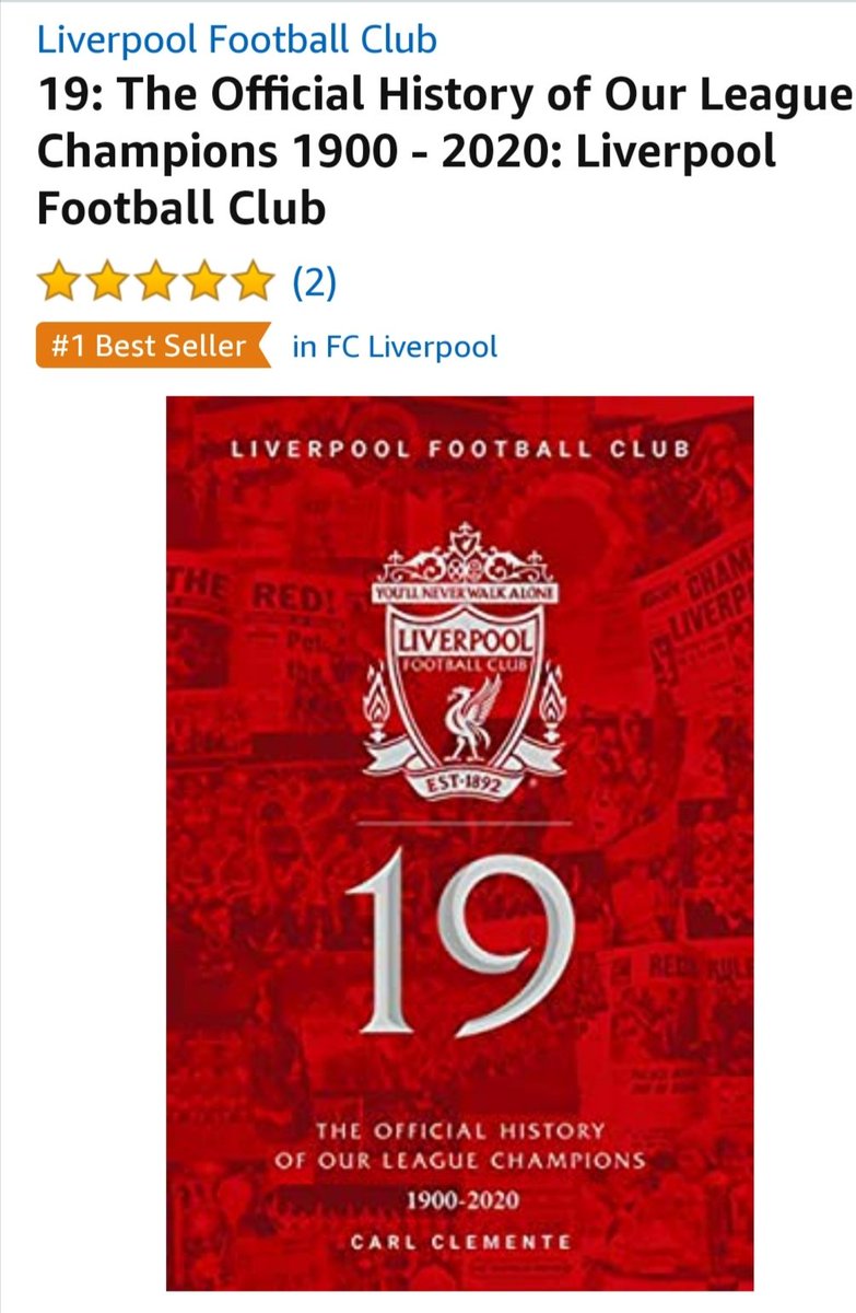 clemente_carl's tweet image. Thanks to everyone who has contributed to '19' becoming a best seller in #LFC books. It's truly an honour as a Liveroool fan to produce something for fellow Liveroool fans. Signed &amp;amp; personised copies still available. DM me for details. amazon.co.uk/19-Official-Ch…