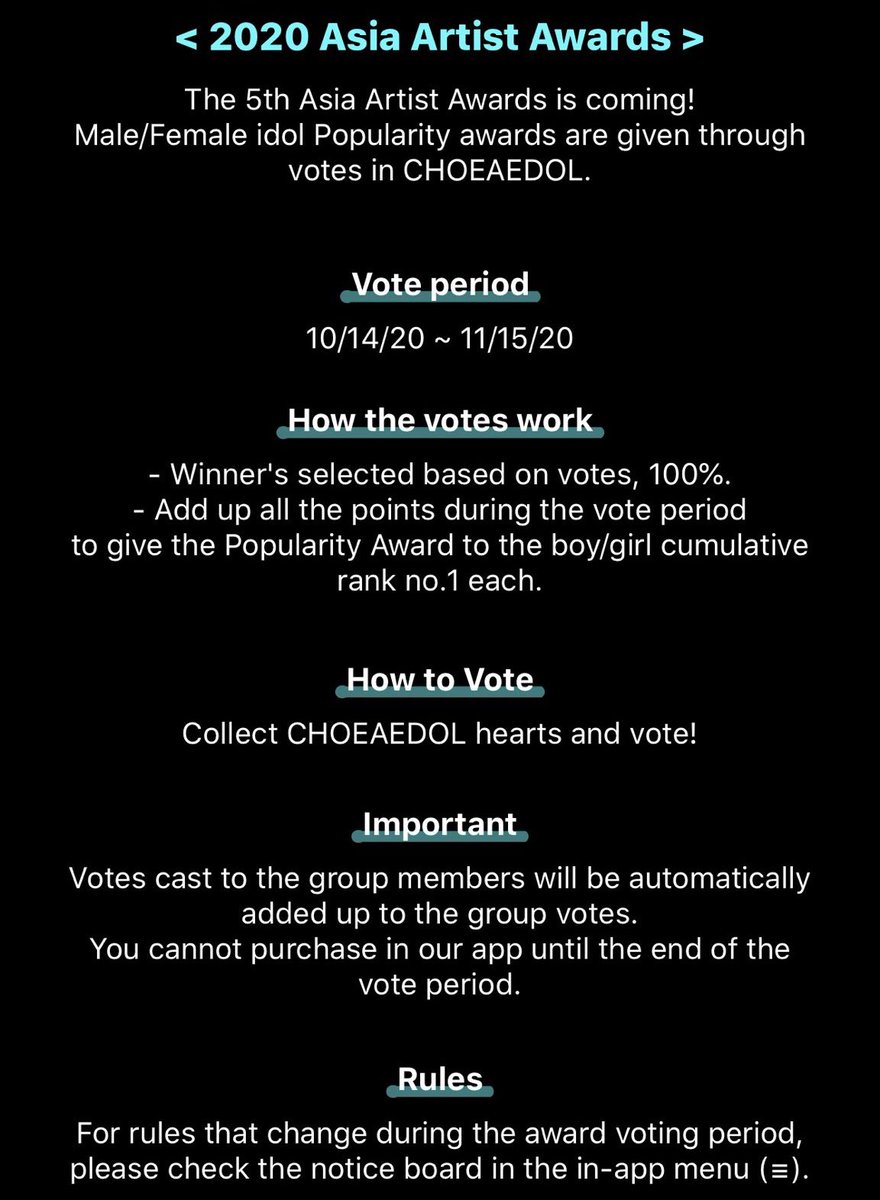 AAA (appli) : ça ouvre dans quelques jours mais on peut déjà commencer à récolter des votes   https://apps.apple.com/us/app/kpop-idol-choeaedol/id1131995698