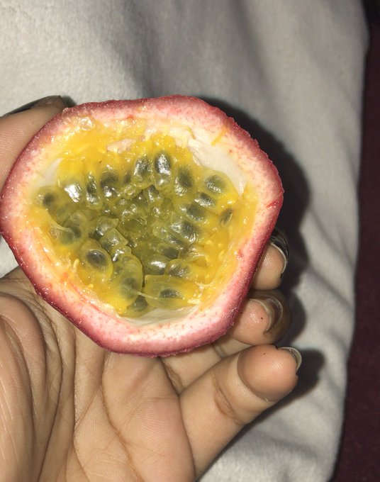 I&rsquo;m eating a super stranger fruit and idk what it&rsquo;s called but I love it https://t.co/Rmx24OXmy7