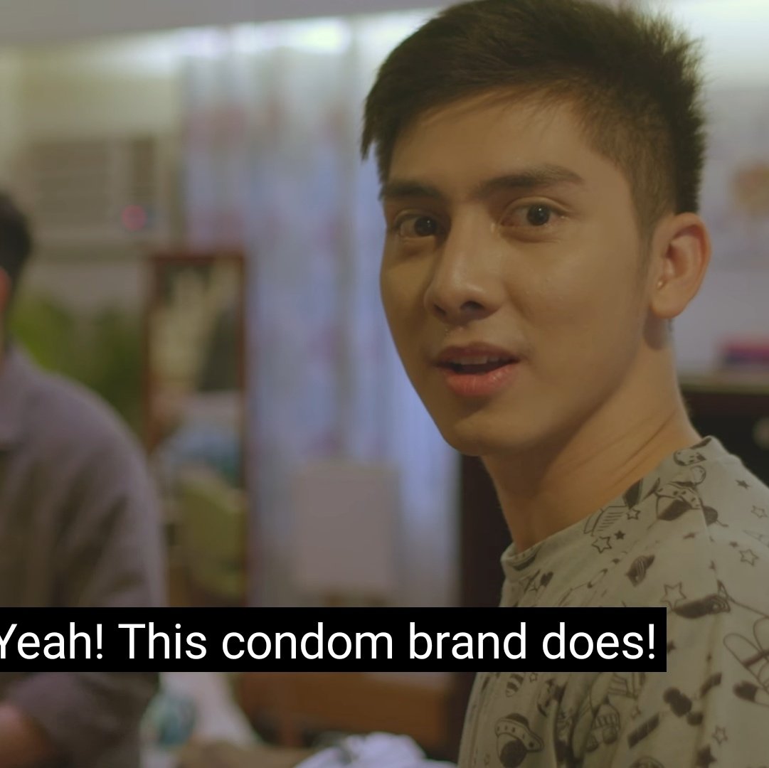  #GayaSaPelikulaEp03 I still dont get the point of the glowing condoms. But yeah, lightsabers! Nerds have sex life too!  char! 