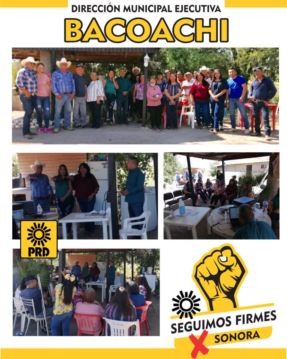 sonora_prd's tweet photo. Hemos iniciado la ruta de instalación de los consejos municipales, mismos que a su vez eligieran a las nuevas dirigencias municipales. Hasta este día se han electo los dirigentes de Huatabampo, Etchojoa, Navojoa, Nogales, Bacoachi y Agua Prieta. https://t.co/ndqS2gF5PF