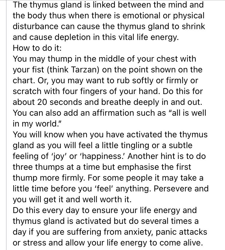 I feel this amazing rush where our Thymus gland is located.Did you know it is considered the spiritual seat of the soul?It began fluttering when I started my spiritual awakening and now this?!The physical and spiritual benefits cannot be understated. 6/