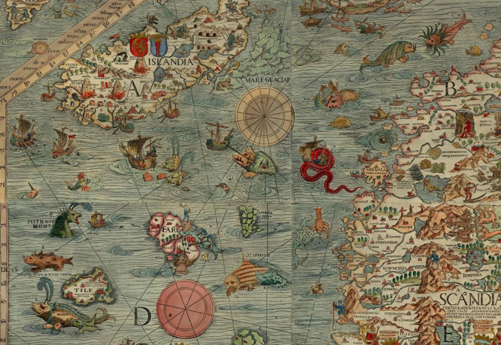 Right from the start (my work on the exhibition started in July 2018), our plan was to feature a grand section on Medieval views about marine life, the centrepiece being an enlarged version of Olaus Magnus’s Carta Marina of 1539...