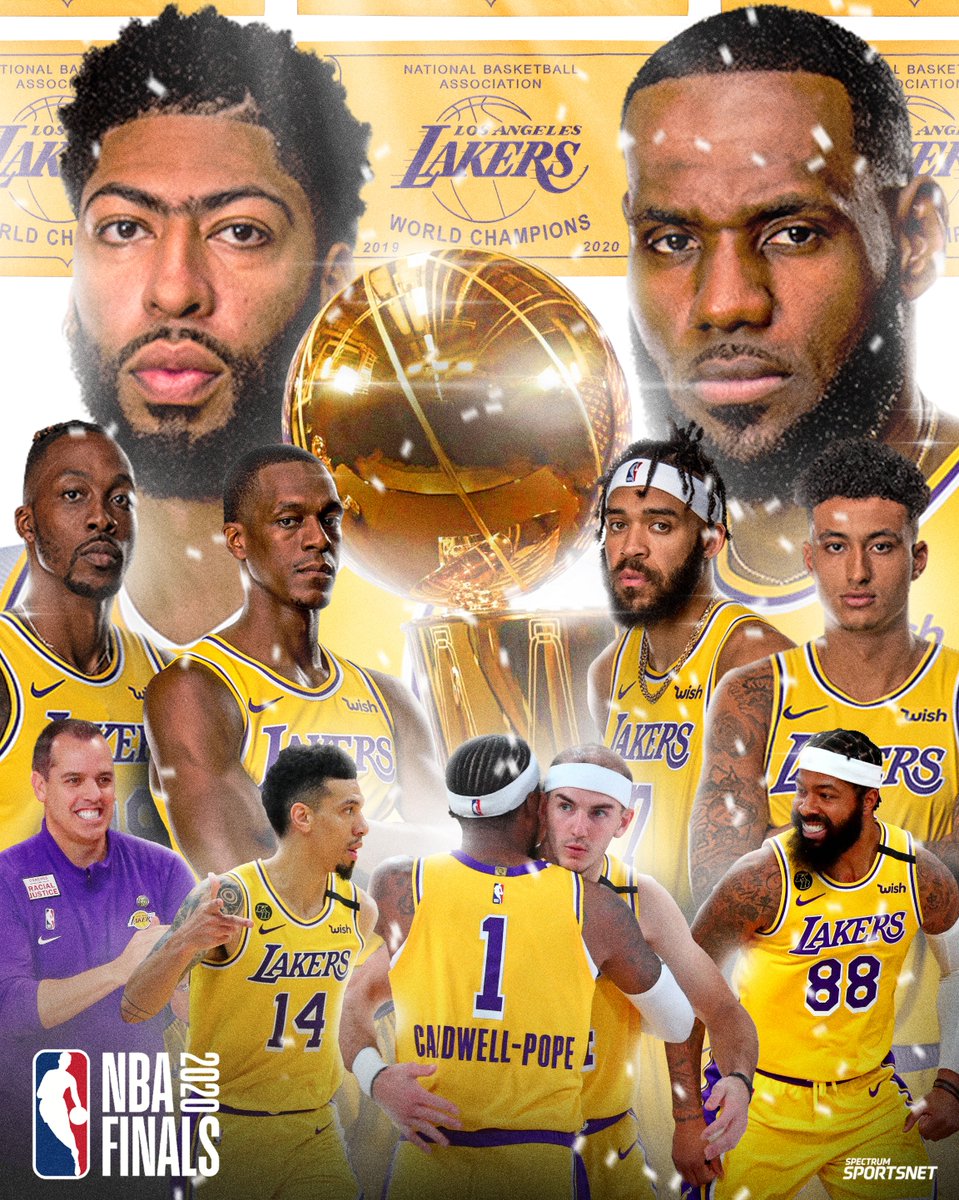 Your 𝟐𝟎𝟐𝟎 Los Angeles Lakers are 𝐍𝐁𝐀 𝐂𝐇𝐀𝐌𝐏𝐈𝐎𝐍𝐒!
#LakeShow x #NBAFinals